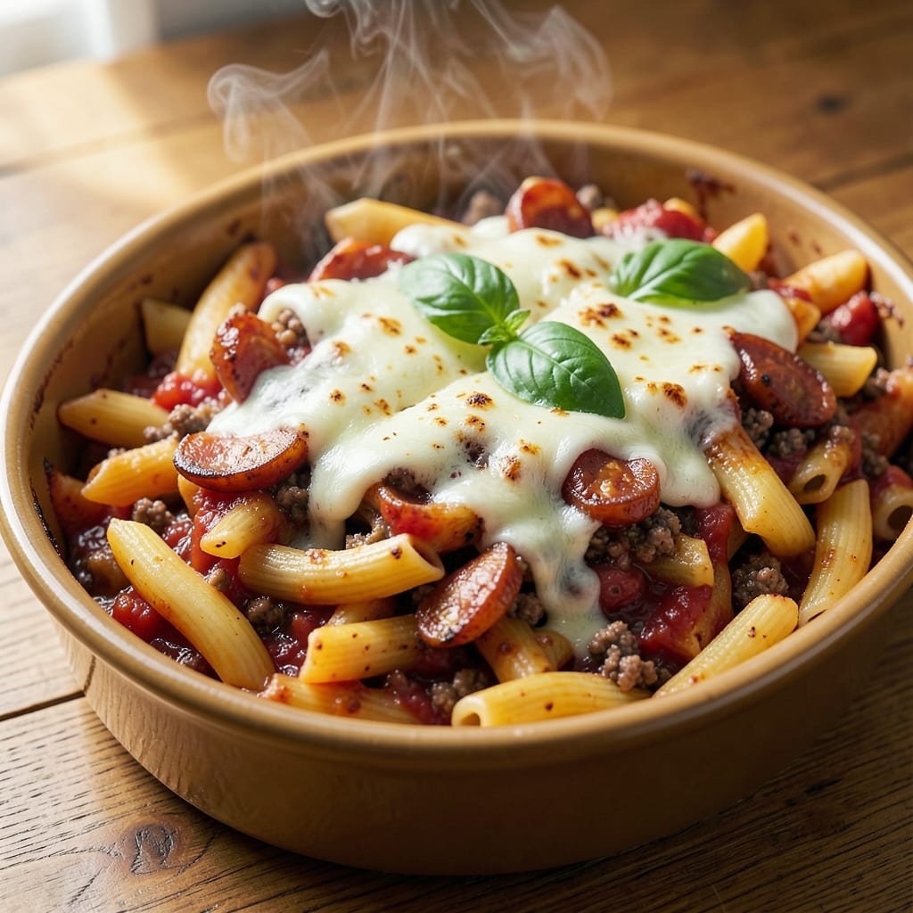 Baked Ziti Recipe with Ground Beef and Italian Sausage: One-Pan Italian Feast With Crispy Topping