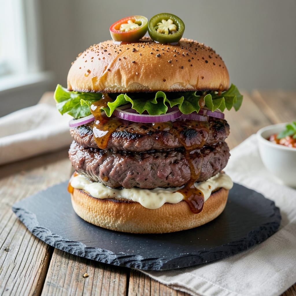 Jamie Oliver's BBQ Beef Burger Recipe: Char-Grilled Crust With Umami-Packed Patties