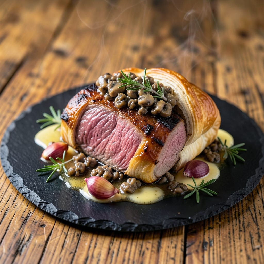 Alvin Zhou's Beef Wellington Recipe: Puff Pastry Perfection with Mushroom Duxelles