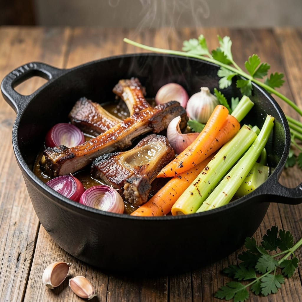 Alton Brown's Beef Stock Recipe: Slow-Simmered Umami Depth From Homemade Bones