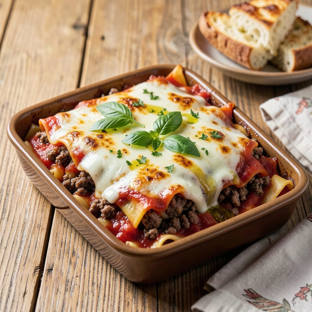 All-Beef Lasagna Recipe: Layers of Rich Tomato and Melty Cheese