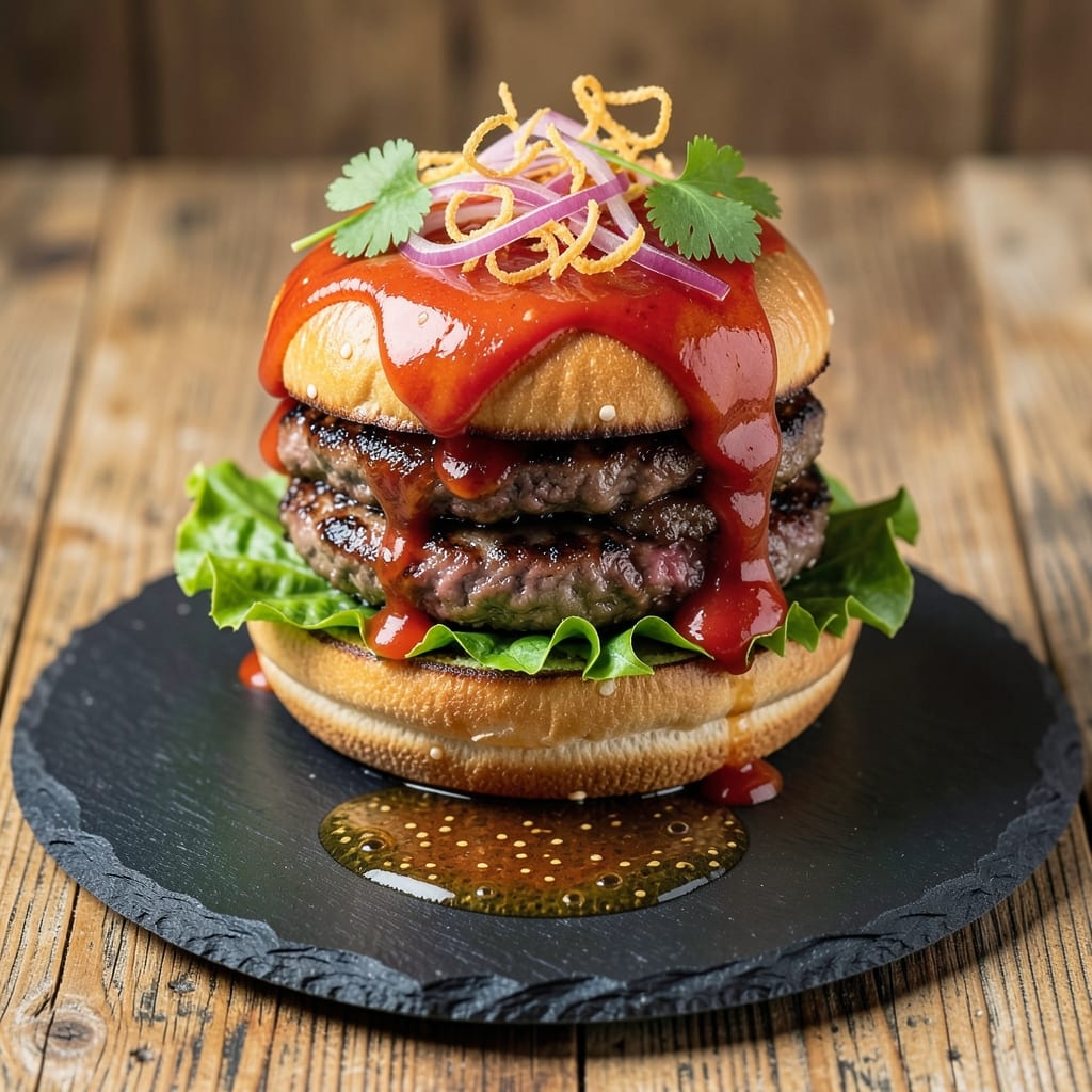 Asian Beef Burger Recipe: Umami-Packed Patties with Sweet Chili Glaze