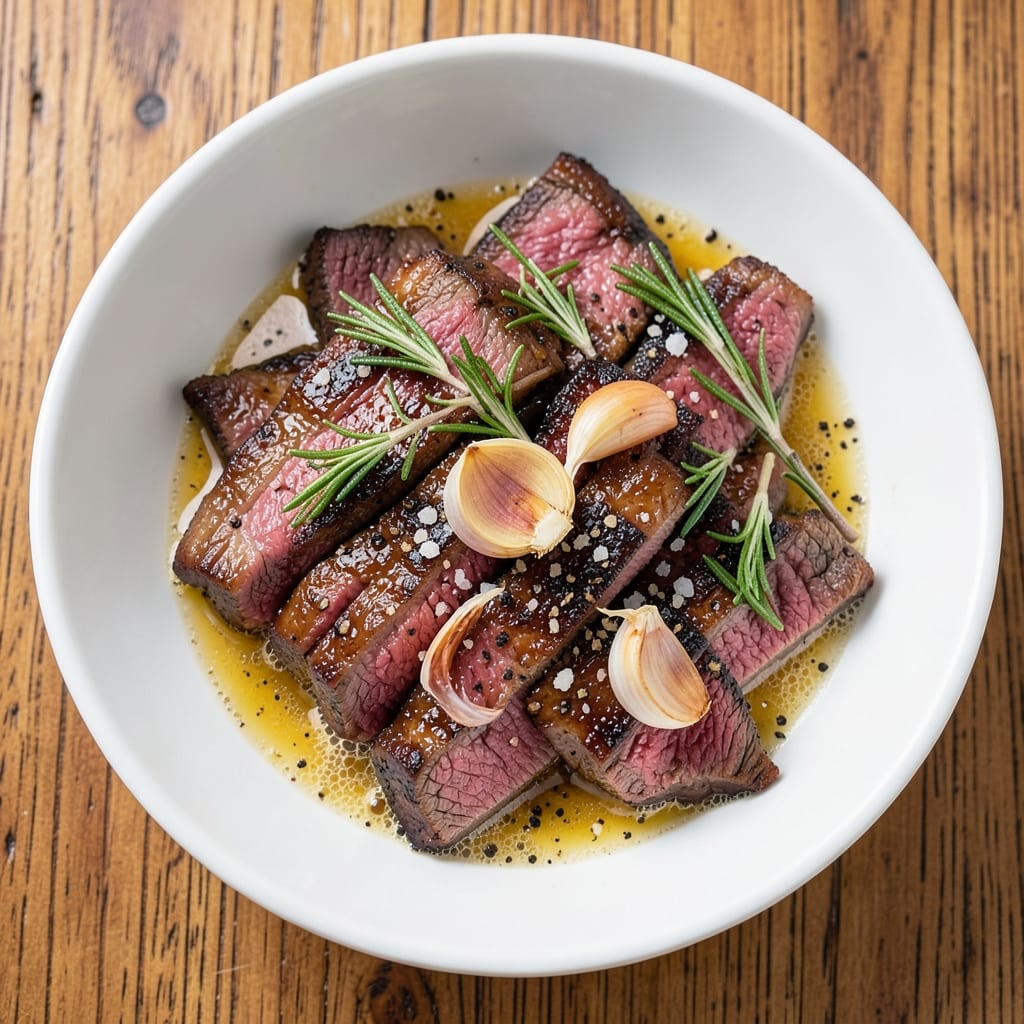 Angus Beef Strips Recipe: Pan-Seared Crust with Herbed Butter Finish