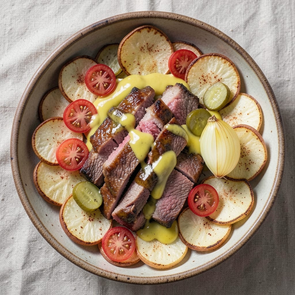 Leftover Corned Beef Recipe: Pickle-Braised Hash with Crispy Potato Layers