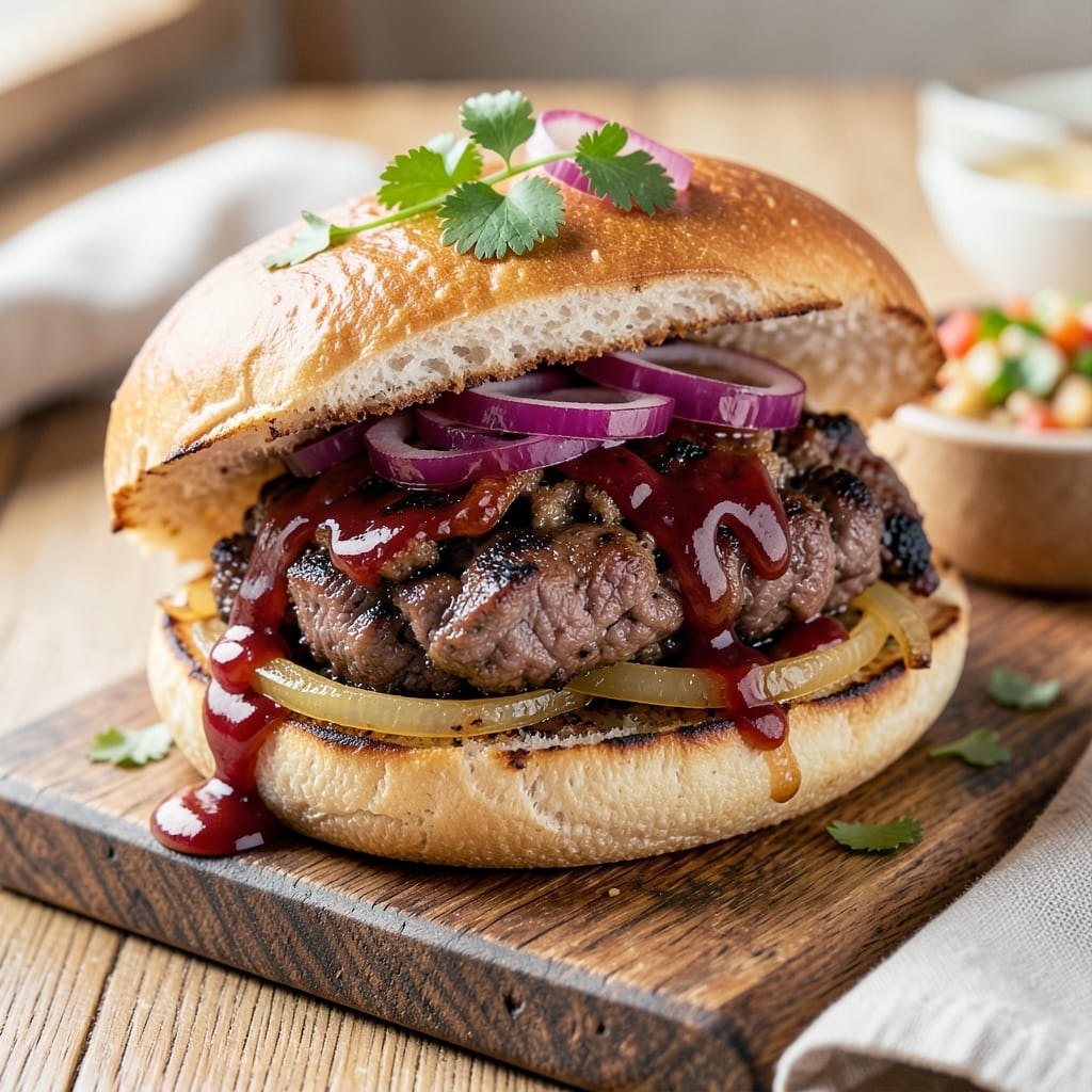 Barbecue Beef on a Bun Recipe: Juicy Smash Burgers With Melty Bun Hug