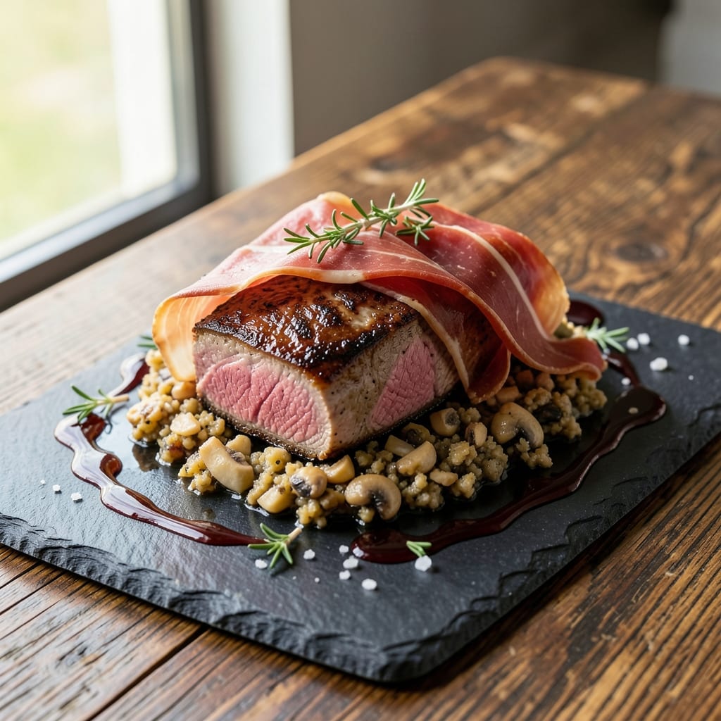 American Beef Wellington Recipe: Flaky Pastry Wrapped Filet Masterpiece