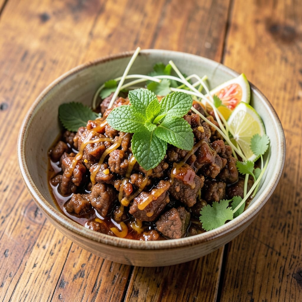 Authentic Beef Larb Recipe: Herb-Packed Crunch From Laos’ Streets