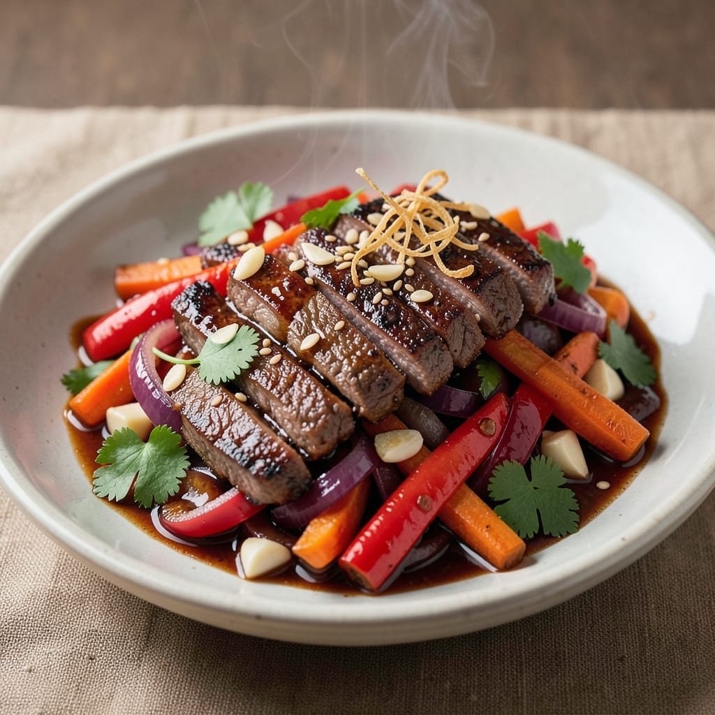 BBQ Beef Stir Fry Recipe: Charred Wok Crunch With Sweet-Spicy Glaze