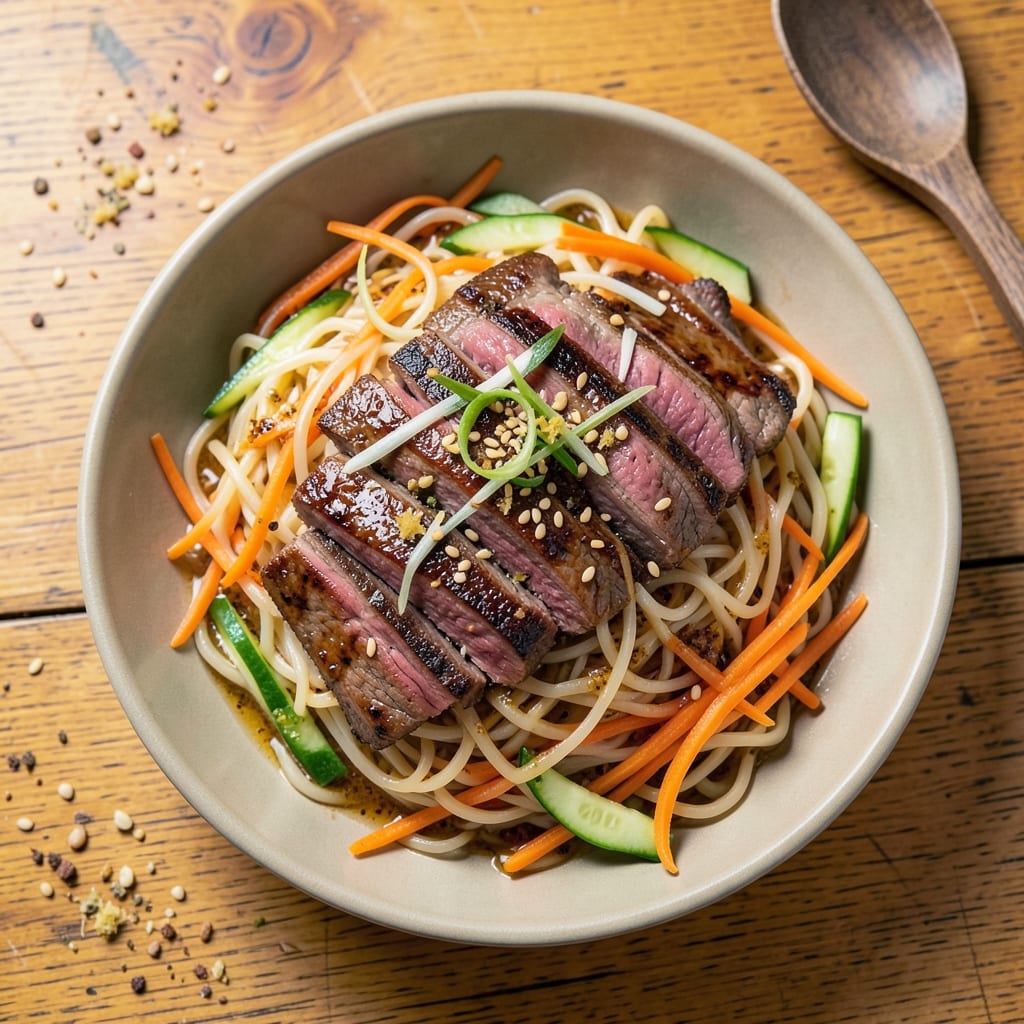 Asian Beef Noodle Salad Recipe: Crispy Rice Noodles With Tangy Tamarind Dressing
