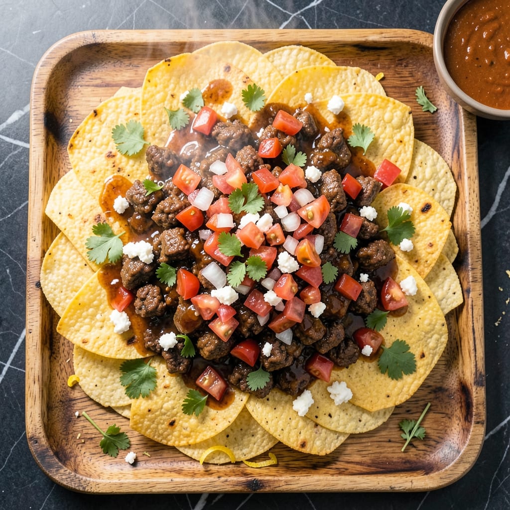 Authentic Mexican Beef Nachos Recipe: Crunchy Tortilla Stacks Loaded With Melty Cheese