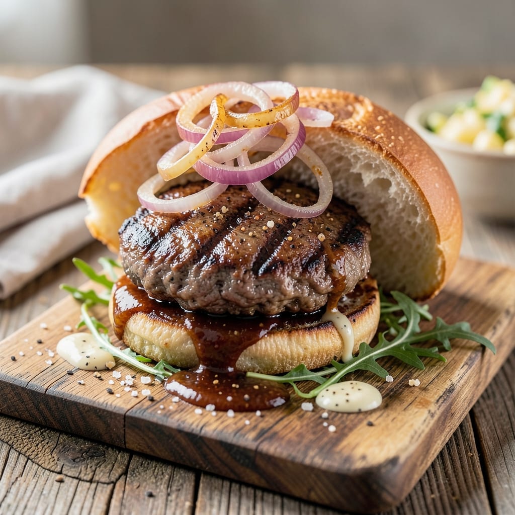 Barbecue Beef Burger Recipe: Smoky Grillhouse Crust With Juicy Centers
