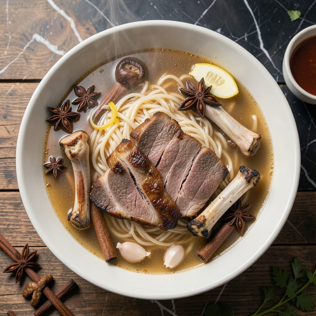 Authentic Chinese Beef Noodle Soup Recipe: Wok-Searared Aromatics and Silky Broth Magic
